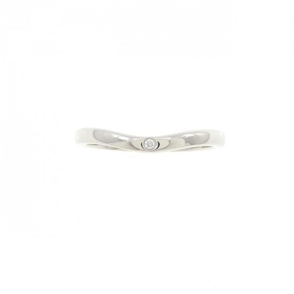 CARTIER 3 Diamond Platinum Ballerine Wedding Band #49 (US Size: 4.75) - Picture 3 of 5